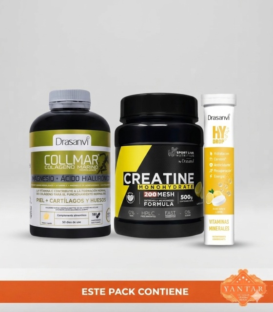 Pack Collmar Masticable + Creatina 200Mesh + HY Drop Electrolitos
